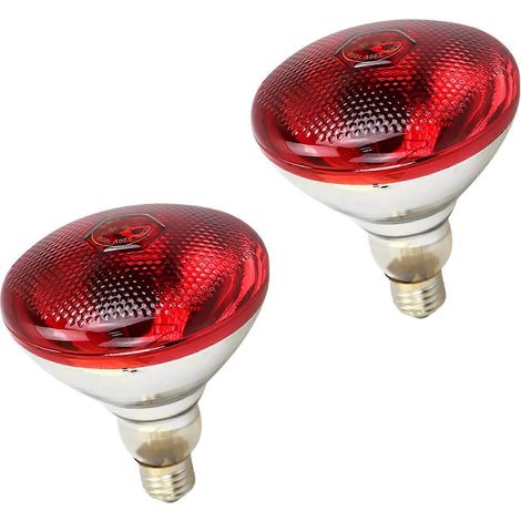 Lot de 2 ampoules chauffantes 200 W/250 W pour poulailler, couveuse et autres animaux de compagnie : chauffage rapide et puissance stable. (1/5)