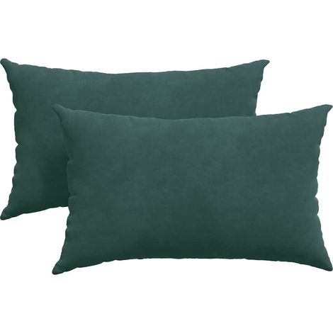 Maison Exclusive - Coussins de canapé 2 pcs Vert foncé 50 x 30 cm