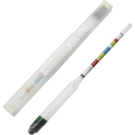 royaluxe -Brixmètre Hydromètre Sucre Brix Densimètre (Mesure de la densité, Testeur de sucre Brix, la teneur en alcool prévue) pour Bière, Vin et Vin de Fruits Pour le brassage à domicile (1/4)