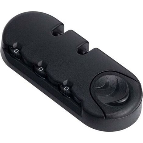 1 piece black 3-digit combination padlock for travel luggage suitcase, fixed code lock, anti-theft bag accessories (1/5)