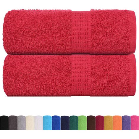 Serviettes de toilette FROGN 2 pièces Rouge 30x30 cm 360 g/m²