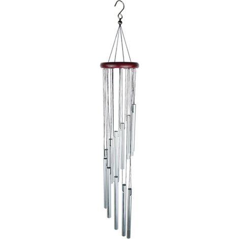 Carillons Éoliens Carillons de Vent Extérieurs Tube en Aluminium en Bois Massif Carillon Éoliens Nature Mélodieux Carillon à Vent Musical pour Jardin Patio Porche Balcon Décor Maison Intérieur Cadeau