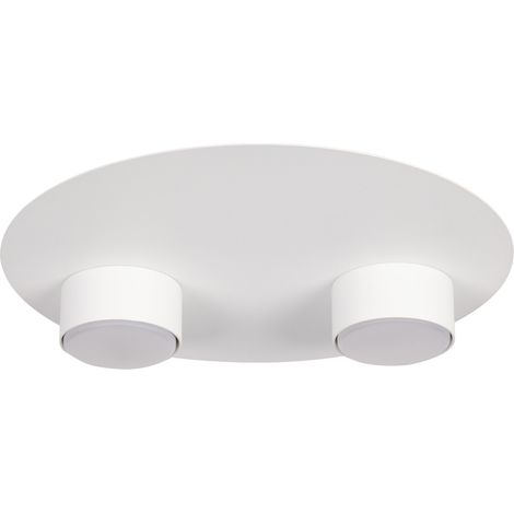 Plafonnier spot moderne rond blanc double GX53 Sigma (1/2)