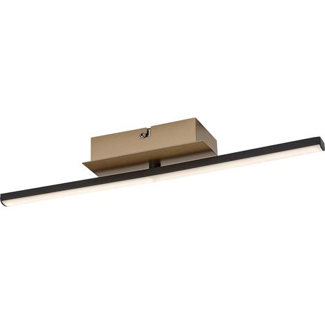 Plafonnier barre LED 8W noir/or 4000K Rabalux Demir (1/5)