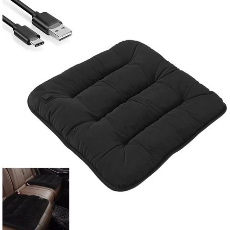 2-teiliges Graphen-Autositz-Heizkissen, USB 5V Heizmatte, rutschfest, 3 Heizstufen, Wintersitzkissen, 43 x 41 cm, universell kompatibel (1/5)
