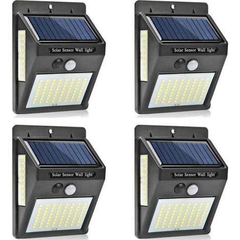 4Lampe Solaire Extérieur, Lumière Solaire Etanche éclairage Solaire ,avec Détecteur de Mouvement Lampe (1/3)