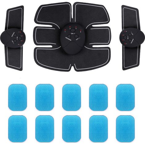 Intelligenter EMS-Muskelstimulator, 3-teiliges Set mit Gel (batteriebetriebene Version) - AquaForge