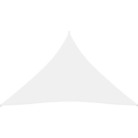 Voile d'ombrage, Protection Solaire, pour Jardin Terrasse Extérieur, Tissu Oxford triangulaire 5x7x7 m Blanc OIB1809E (1/5)