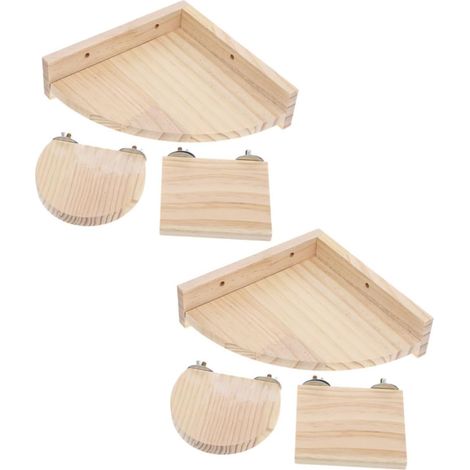 6-Piece Triangle Half-Moon Hamster Jumping Platform Climbing Accessory for Hamsters and Small Animals (1/5)