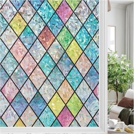 Fensterfolie Regenbogen Blickdicht 3D UV Schutz 44.5x200 (1/5)