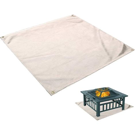 Filiyano-Plaque de cuisson pour cheminée, tapis de barbecue résistant à la chaleur, plaque de protection ignifuge pour le camping, 80 x 80 cm (1/5)