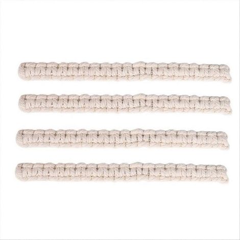 Corde de coton tissée à la main, à la couleur changeante, blanc crème (1/5)