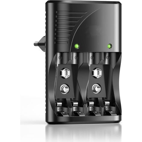 Slots Chargeur de Piles Rapide pour AA AAA Piles Rechargeables Ni-MH, avec Indicateurs LED Intelligents (1/5)