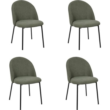 Lot de 4 Chaises Côtelées Arches "Jules" 78cm Vert (1/5)