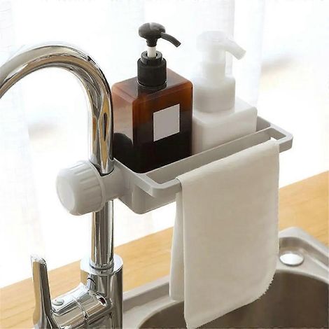 Porte-éponge pour robinet, porte-éponge de cuisine, support de rangement pour robinet - (1/5)