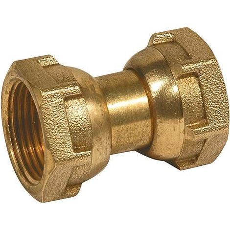 raccord laiton droit avec écrou-chapeau 3/4" chapeau x 3/4" chapeau