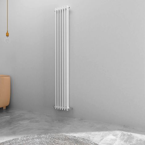 Acezanble 1800x290mm 2 Column White Vertical Traditional Cast Iron Style Radiator