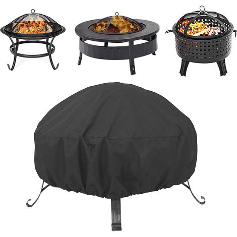 CCYKXA Waterproof Oxford Outdoor Fire Pit Cover, Reusable and Easy to Clean, Compatible with Various Garden Fire Pits, 8540cm (1/4)