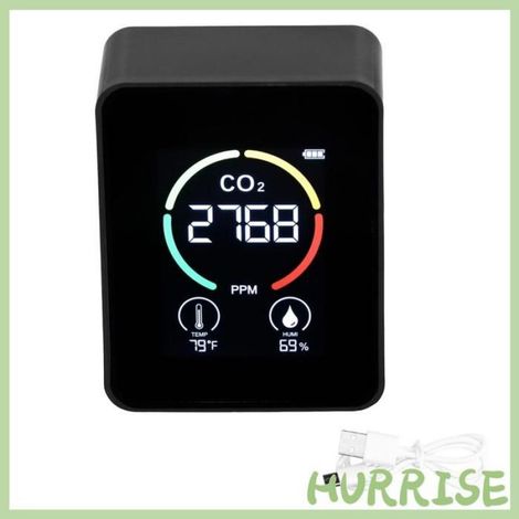 Garosa Détecteur de qualité de l'air 1. Détecteur De Dioxyde De Carbone Numérique Haute Précision electromenager appareil Noir (1/4)