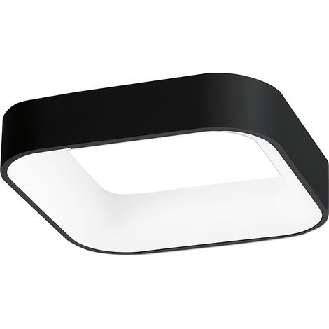 CHOPIN - Plafoniera quadrata LED 48W 3300lm 3000K IP20 in metallo nero - Rossini Group - Lampada da soffitto dal design minimale ed elegante (1/5)