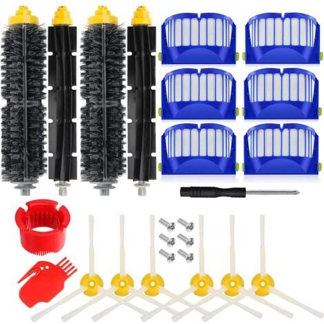 19-piece accessory set for iRobot Roomba 600, 605, 606, 610, 612, 614, 615, 616, 620, 621, 626, 627, 630, 631, 632, 639, 640, 650, 651, 660, 669, 670, 671, 672, 675, 676, 680, 681, 685, 687, 689, 690,