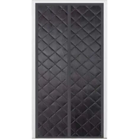 Rideau de porte magnétique isolant, protection contre le froid, occultation, isolation phonique, 100 x 220 cm (noir) (1/3)