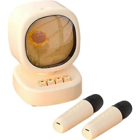 HiFi Stéréo Rétro Audios Ambient Light Karaoké Enceinte Household Childrens sans Fil Intelligent Enceinte Bluetooth avec (1/5)