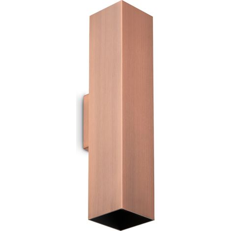 Ideal Lux Applique moderna Look 2 luci GU10 rame alluminio vetro