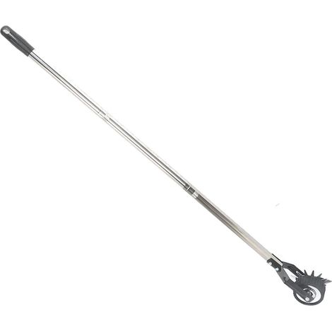 Coupe-bordure rotatif avec roue unique en acier inoxydable au manganèse, poignée de coupe-bordure manuelle pour cour, jardin, paysage, trottoir, 3 sections, 135 cm