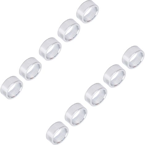 Entretoises rondes en alliage d'aluminium non filetées Ø10mm x 4mm, lot de 10 pièces, supports de fixation pour spacers. (1/5)