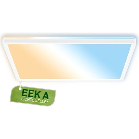 Briloner TAVA Pannello LED, CEE A sorgente luminosa, dimmerabile, telecomando, Ø42x42x3cm plafoniera a led, plafoniera per soggiorno, lampada da soffitto, bianco