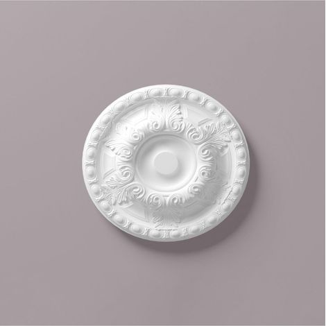 Rosetón NMC R18 ARSTYL Noel Marquet Elemento decorativo diseño atemporal clásico blanco diámetro 60 cm (1/4)