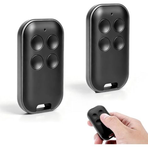 Télécommande compatible motorisation de portail, émetteur 4 canaux 433,92 MHz Rolling Code remplacement bip de garage avec pile CR2032 lot de 2 (1/5)