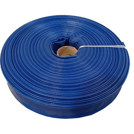 Mw Tools – Tuyau de refoulement plat 50 m PVC 38 mm – Pression max 4 bar – Pour pompes à eau – OSL3850