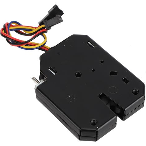 Serrure électromagnétique 12 V CC 2 A pour armoires, tiroirs et casiers, acier noir (1/5)