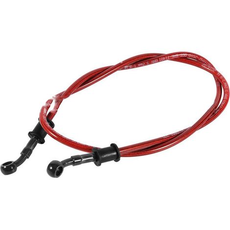 Manguera de aceite de freno y embrague de acero trenzado rojo de 60 cm para motocross (1/5)