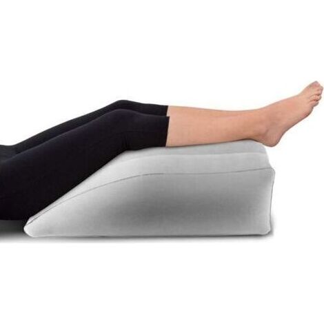 Coussin Jambes, Oreiller Elevation Jambes, Améliore la Circulation et Réduit L'enflure, Confortable et Portable Coussins Relève-Jambes, Oreiller Surélevé Jambes Gonflable (Gris)