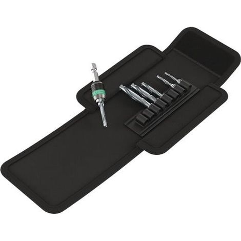 Juego  de brocas  combinadas con  macho 847/7  8 piezas  de 1/4  de pulgada  plegable WERA (1/3)