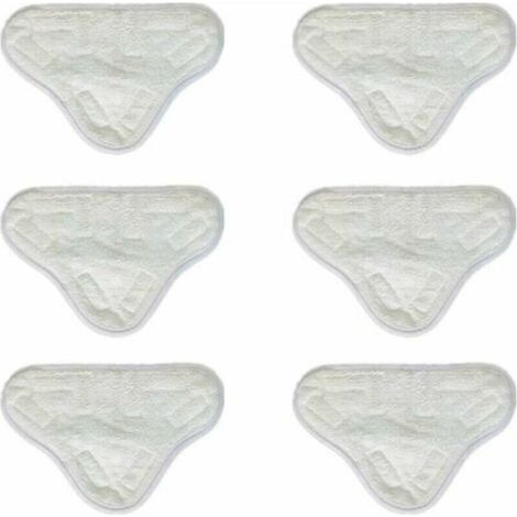 6pcs microfibre vadrouilles à vapeur tampons de nettoyage vadrouille à vapeur de remplacement compatible pour H2O X5 H20 lavable (1/3)