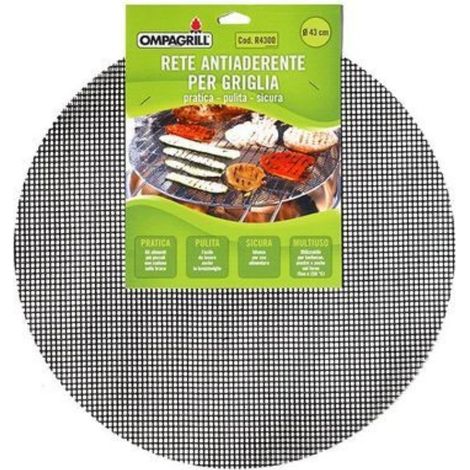Rete antiaderente per piastra o griglia 43 x 43 centimetri Ompagrill
