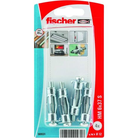 Taco metálico para cuerpos huecos HM 6x37 S con tornillo 6x45, 4 piezas (1/3)
