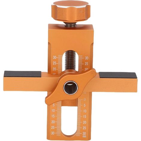 Cabinet Door Installation Jig, Adjustable Aluminum Alloy Tool with Drill Bits for Bathroom Wardrobe Accessories (1/5)