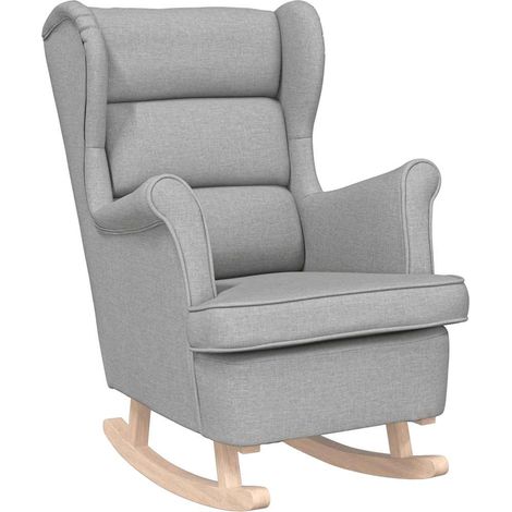 Chaise à bascule，Chaise de relaxation gris nuage 74x90x102 cm tissu CFW87706 (1/5)