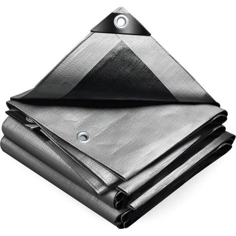 Bâche de Protection en Polyéthylène Bâche Imperméable Ultra Lourde et Résistante Revêtue des Deux côtés avec Oeillets en Aluminium Couverture Étanche pour Jardin, Piscine 2x3m (1/5)