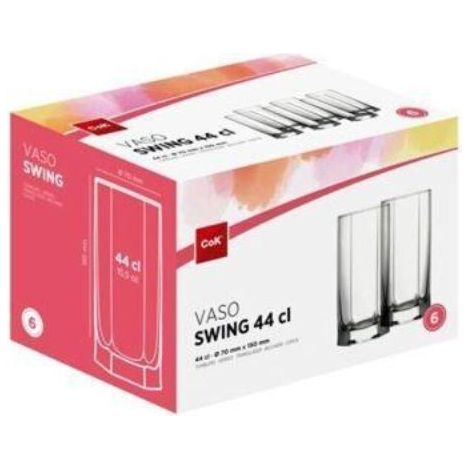 44 cls vaso whisky alto octogonal swing cok - caja 6 unidades