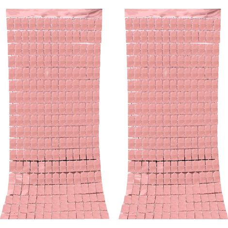 Metallisch schimmernder Papierstreifenvorhang – 2 Stück – 100 x 200 cm – Für Partydekorationen – Geburtstag – Hochzeit – Abendveranstaltung (1/5)