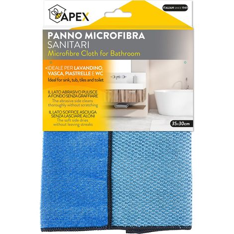 Panno Microfibra Sanitari Apex 35 x 30 cm 12 Pezzi (1/3)