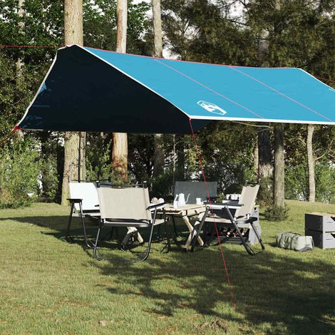 vidaXL Telone da Campeggio Blu 420x440 cm Impermeabile