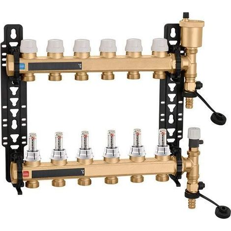 Vormontierter Verteiler mit 1" Anschluss Caleffi 6646 2