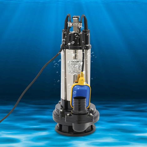 1500W Edelstahl Schmutzwasserpumpe Tauchpumpe 36000 l/h Mit Schwimmer Baupumpe